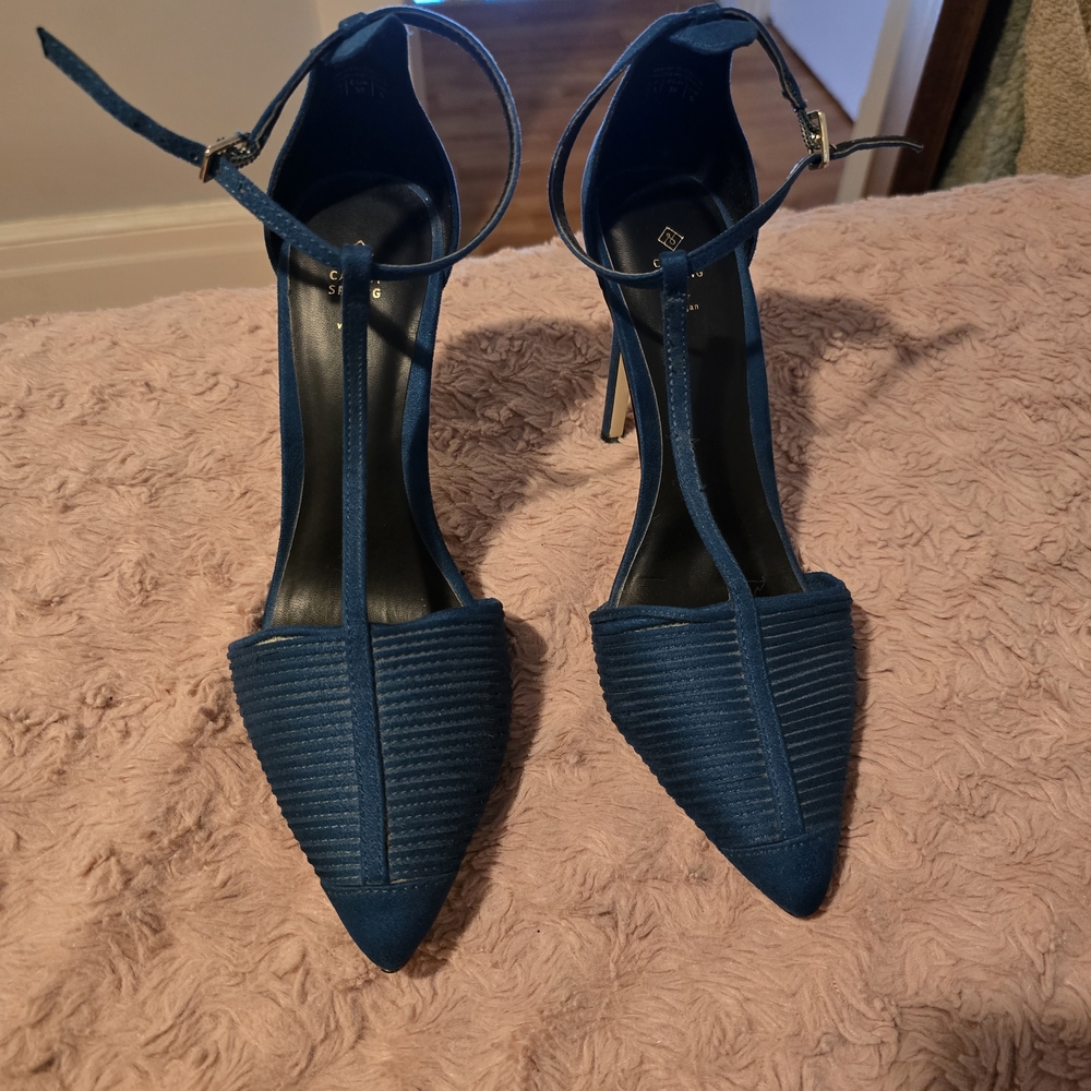 Call It Spring Deep Blue Strappy Heels